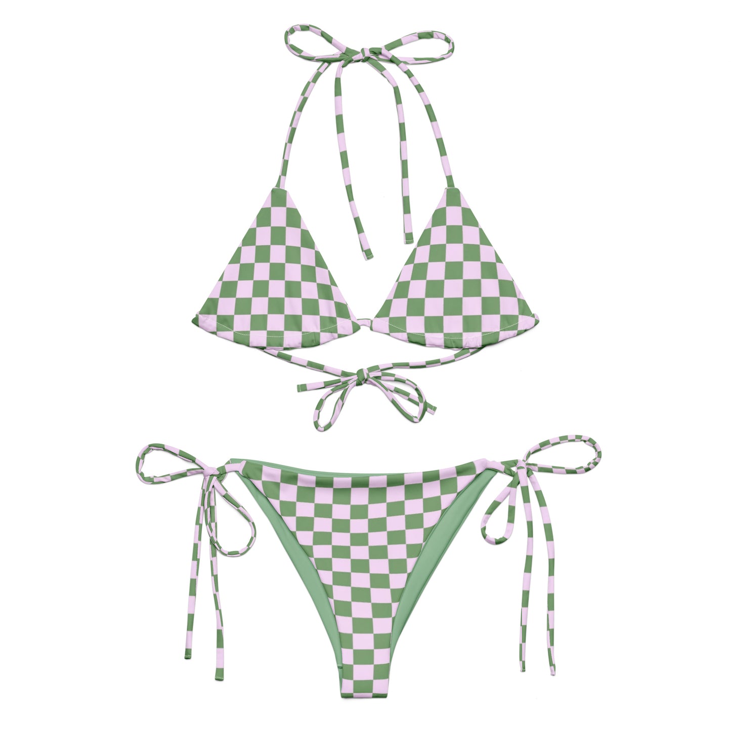 Checkered Ivy Bikini Set