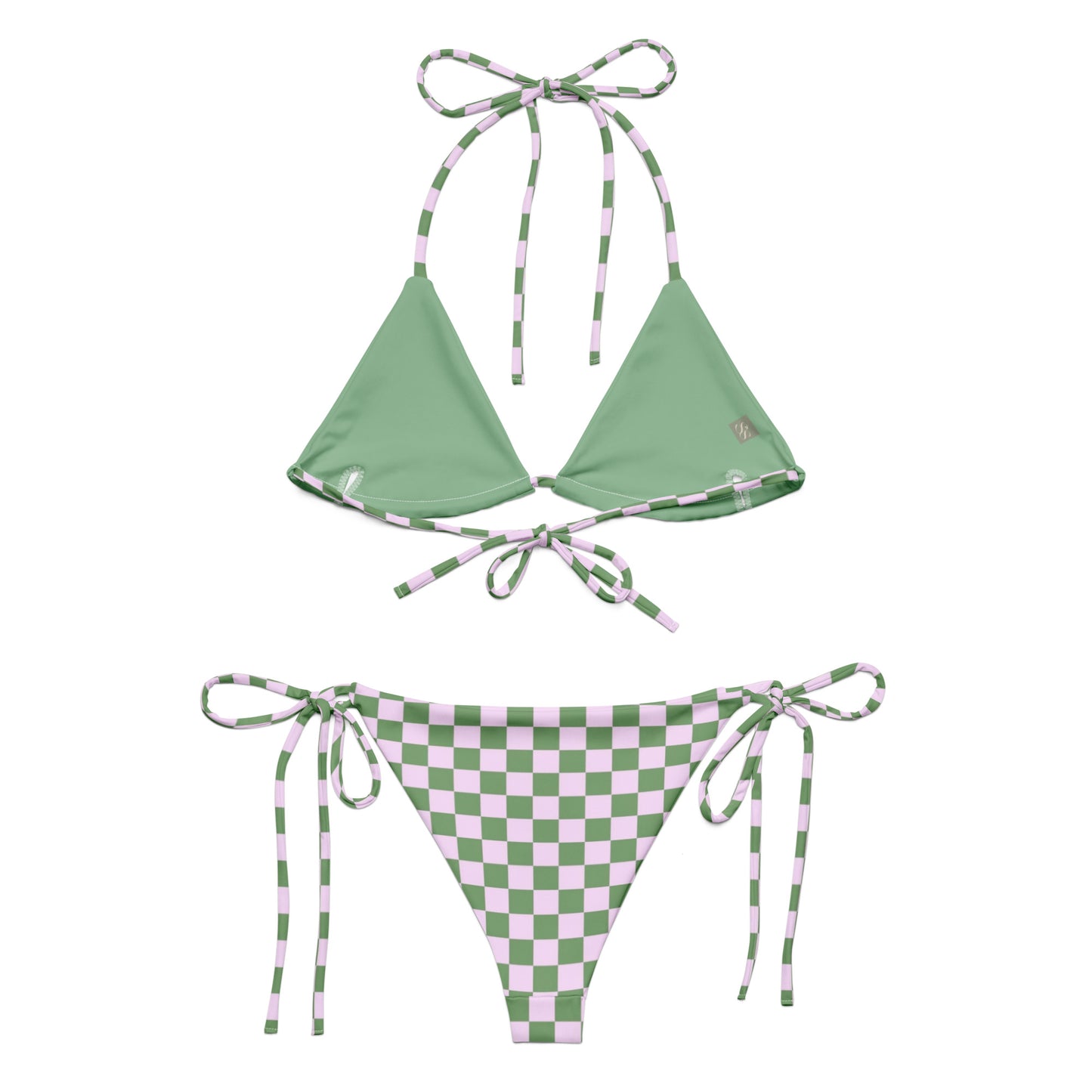 Checkered Ivy Bikini Set