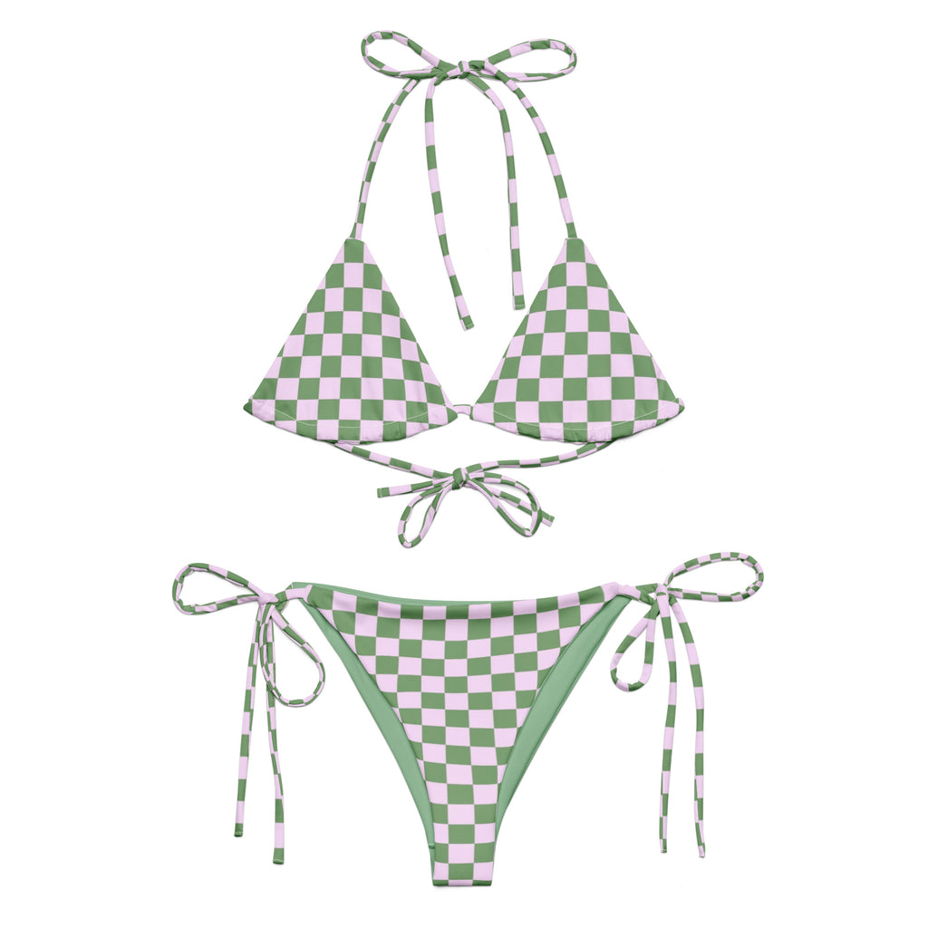 Checkered Ivy Bikini Set