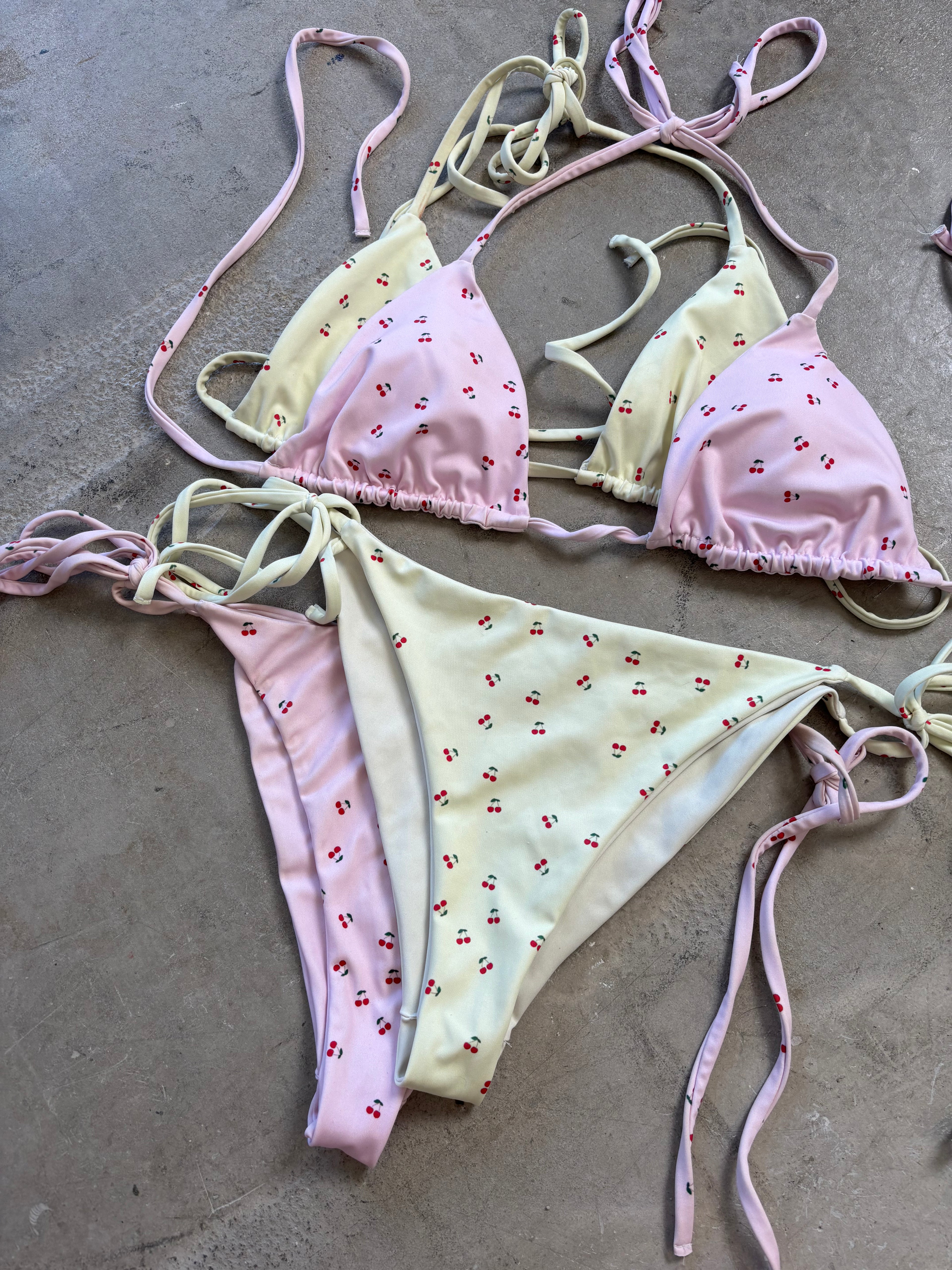Cherry Orchard Bikini Bottom in Pink