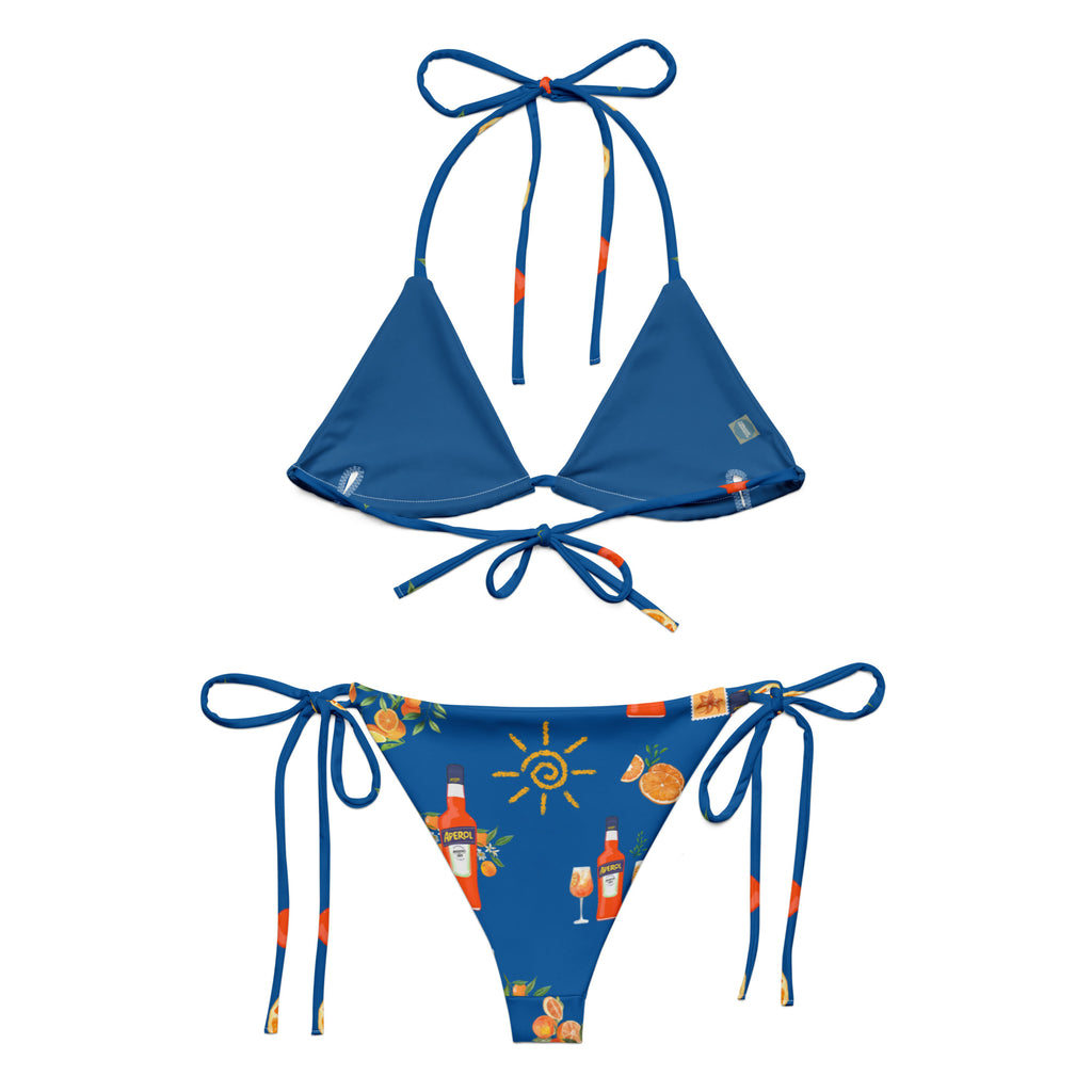 Sustainable Swimwear: Deep Blue Martini Bikini Top