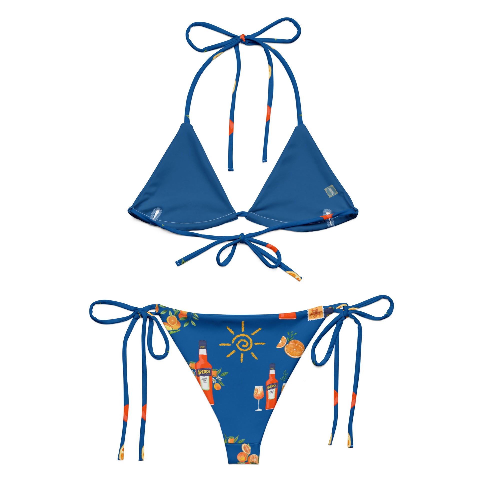 Sustainable Swimwear: Deep Blue Martini Bikini Top