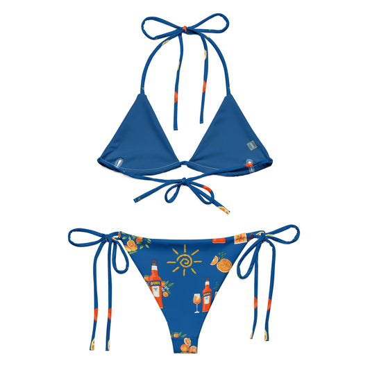 Sustainable Swimwear: Deep Blue Martini Bikini Top