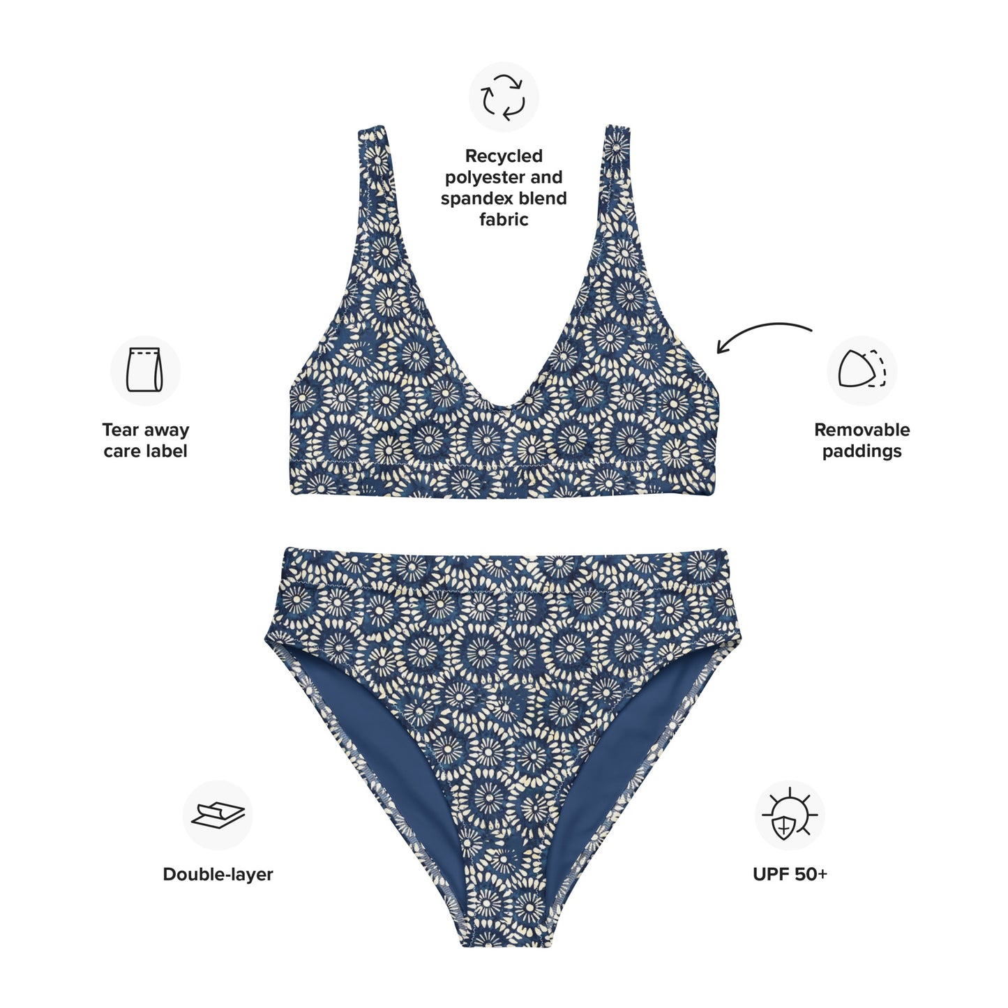 Deep Blue Mirage Bikini Set