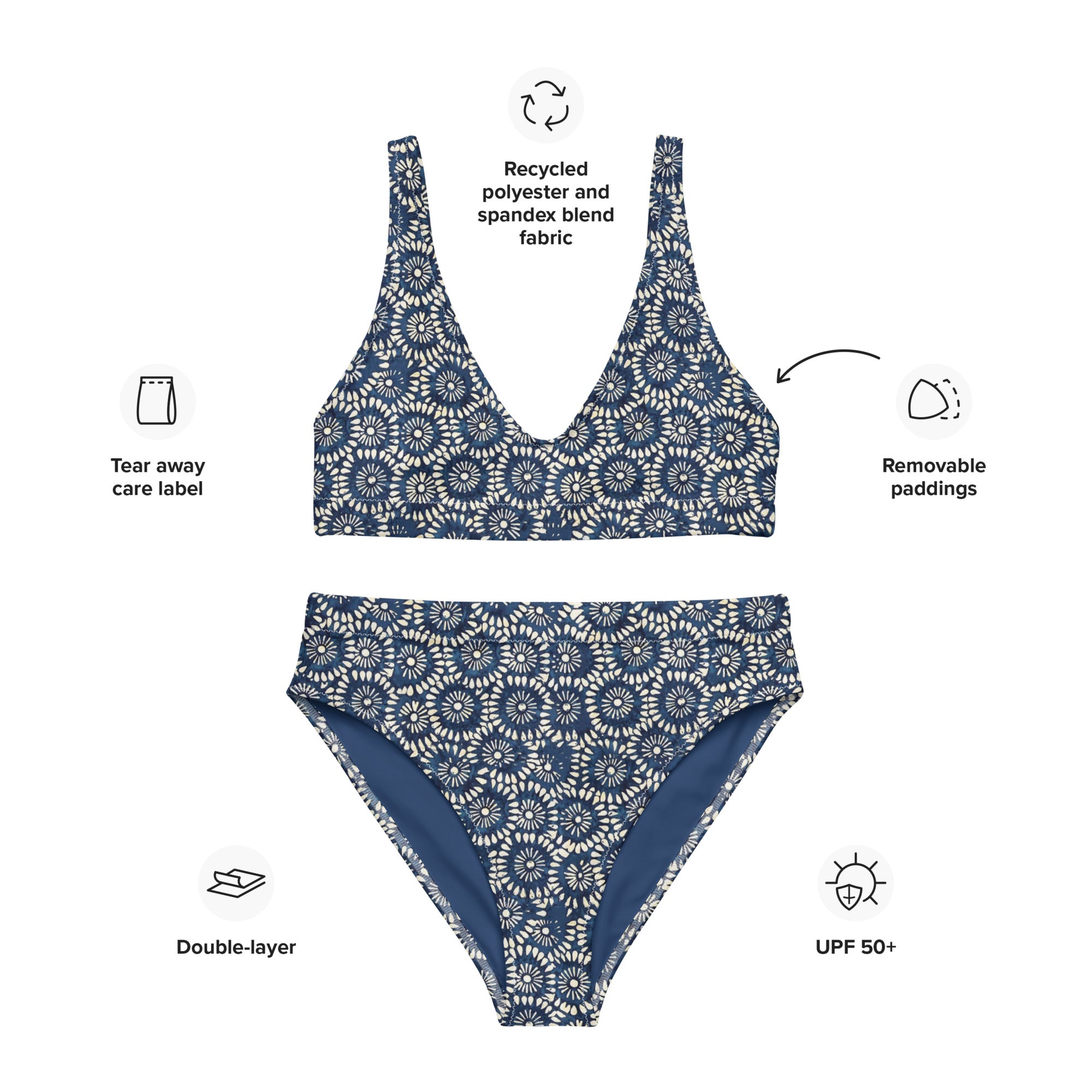 Deep Blue Mirage Bikini Set