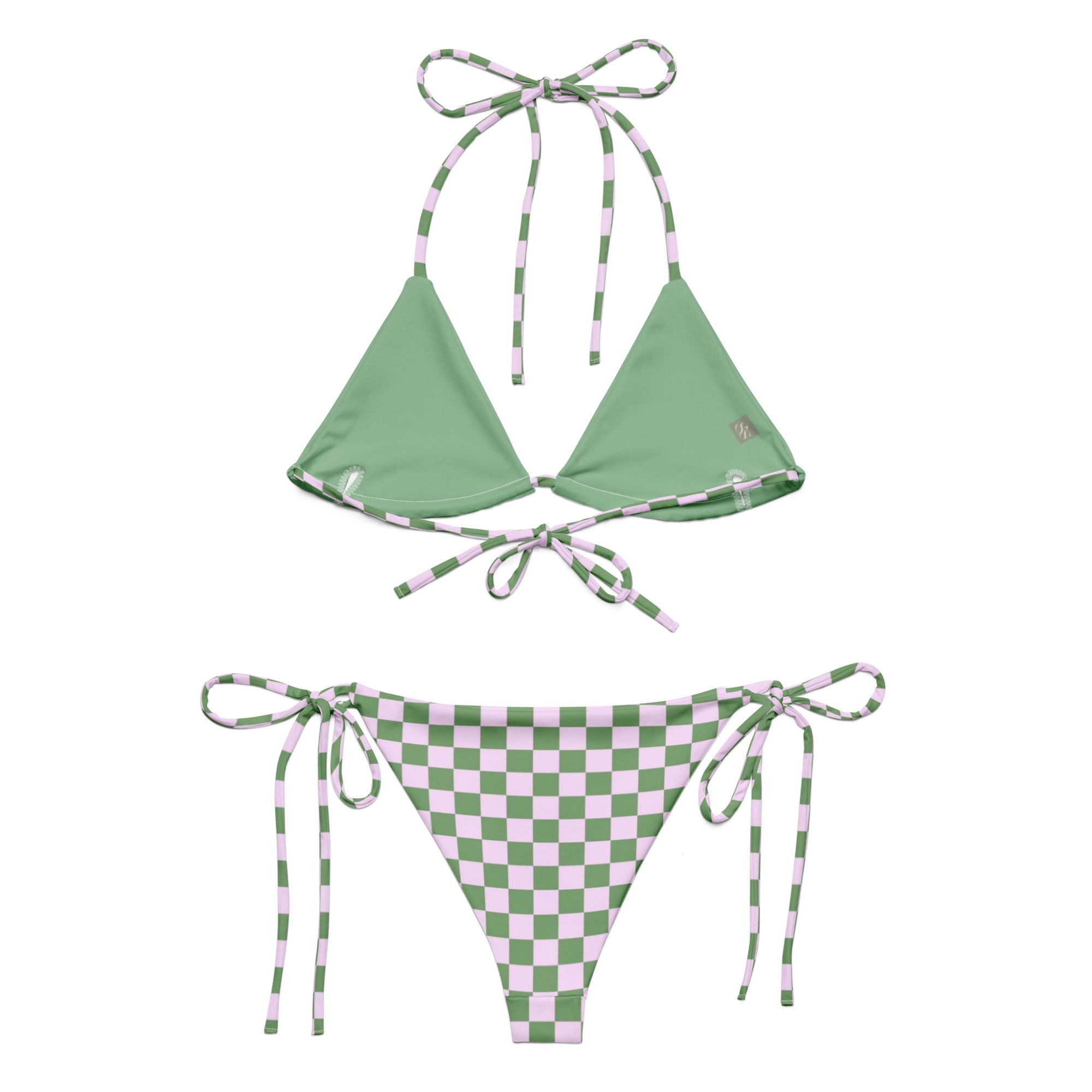 Checkered Ivy Bikini Set
