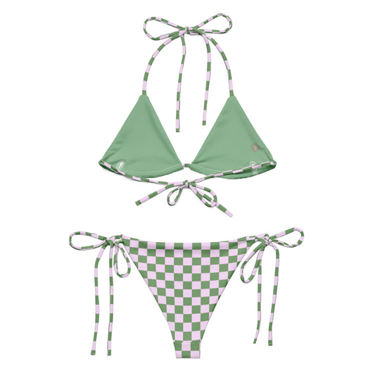 Checkered Ivy Bikini Set