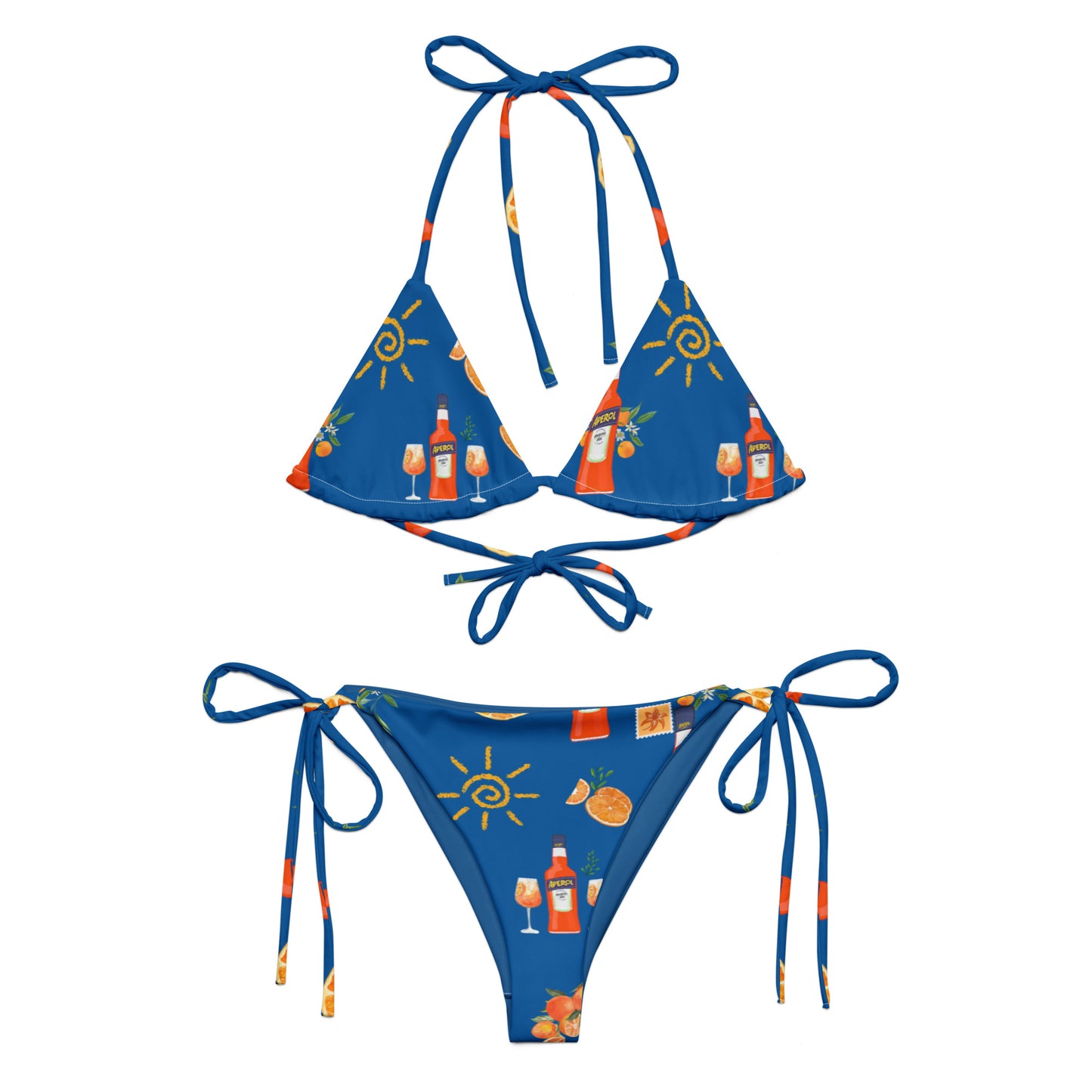 Martini Bikini Top - Deep Blue Spritz Swimwear